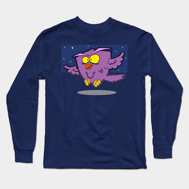 Night Owl Long Sleeve T-Shirt by RichCameron